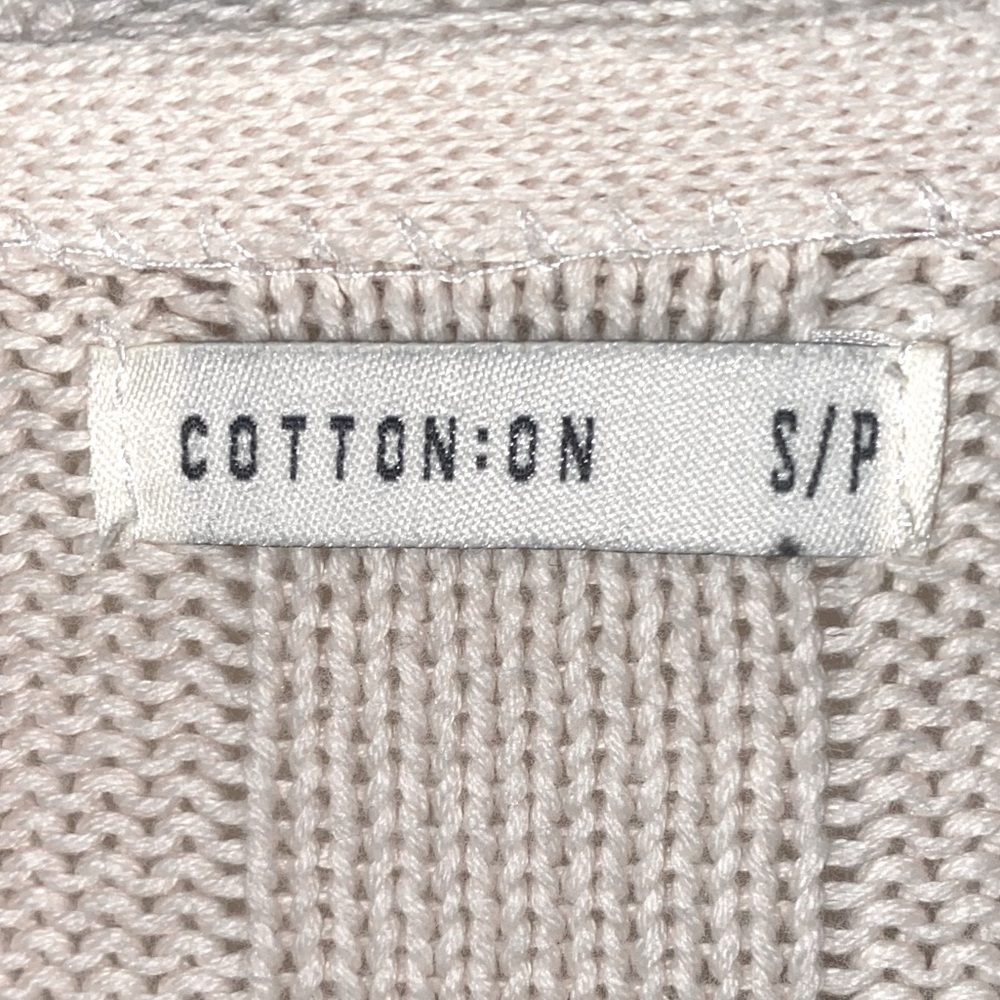 Cotton On Women’s Cropped Sweater Beige Size Small - Picture 4 of 4